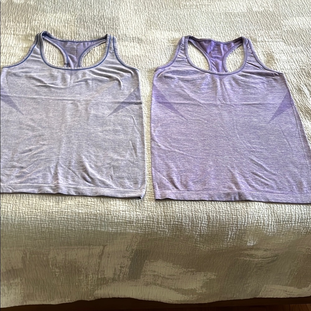 Ideology Set of Two Purple Racerback Tank Tops